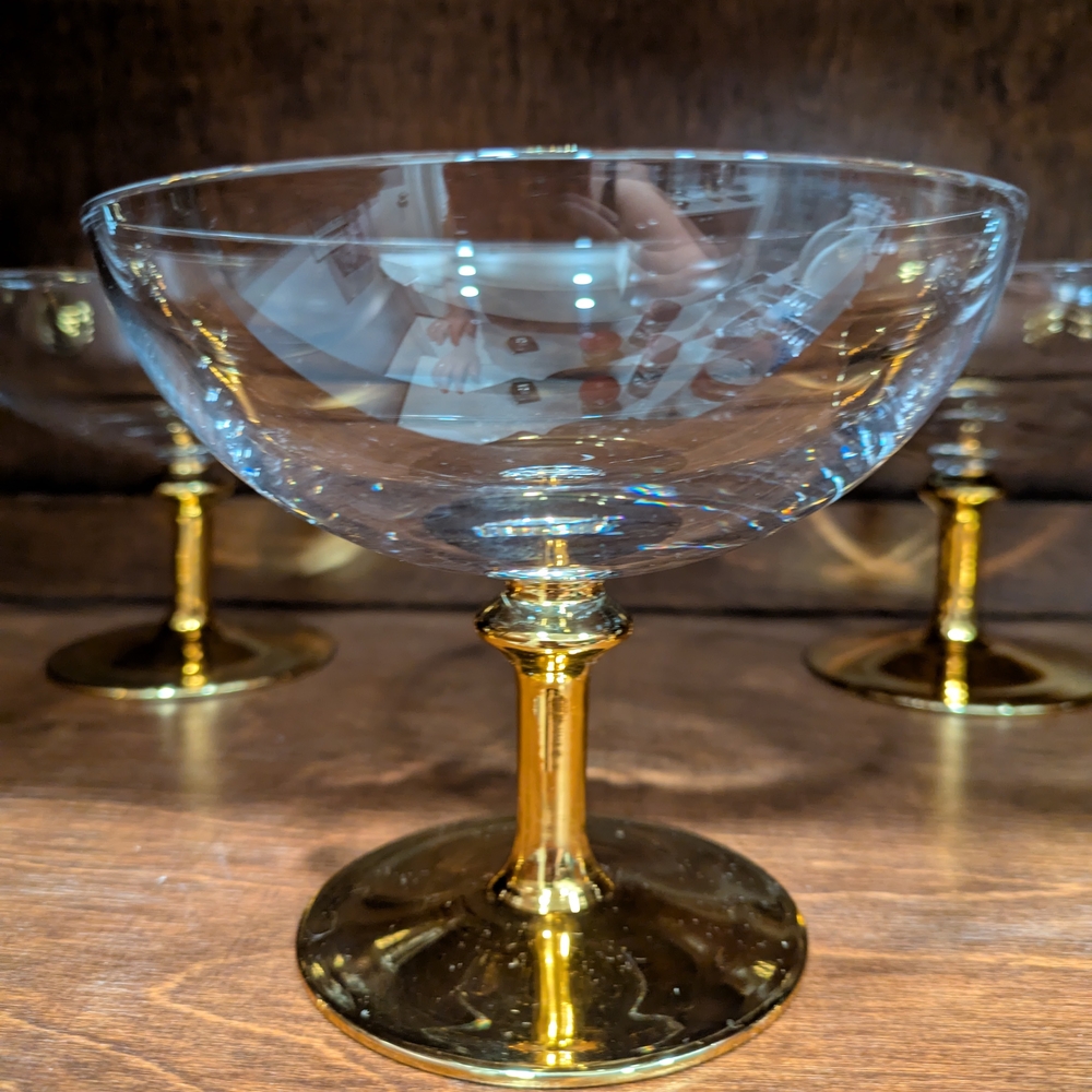 Elegant Gold Stem Glasses